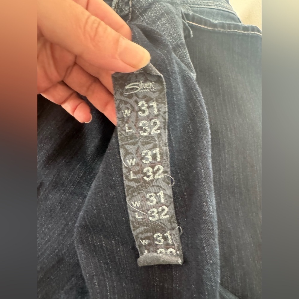 Silver Jeans Suki Surplus Boot Cut Dark Wash Patch Pockets Size 31 x 32 - Picture 4 of 12